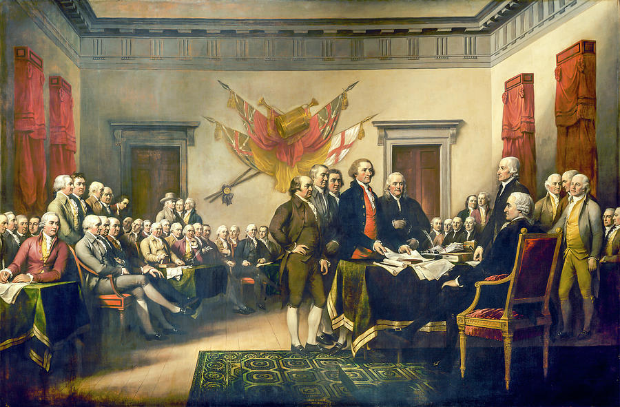 Het schilderij "Declaration of Independence" van John Trumbull
